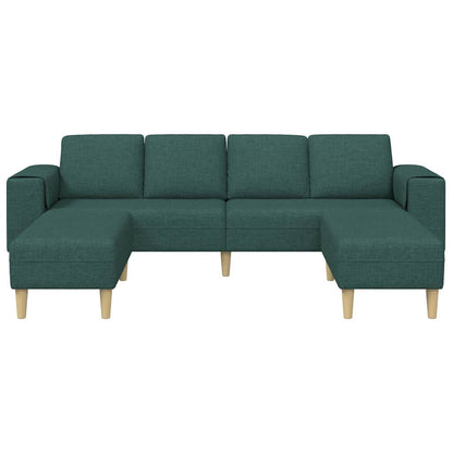 Sofa Set Dunkelgrün Stoff