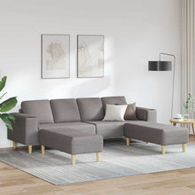 Sofa Set Taupe Stoff
