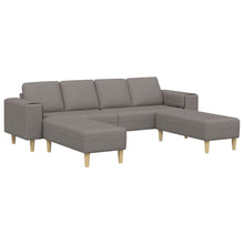 Sofa Set Taupe Stoff