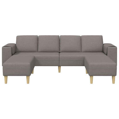 Sofa Set Taupe Stoff
