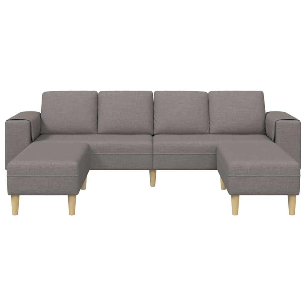 Sofa Set Taupe Stoff