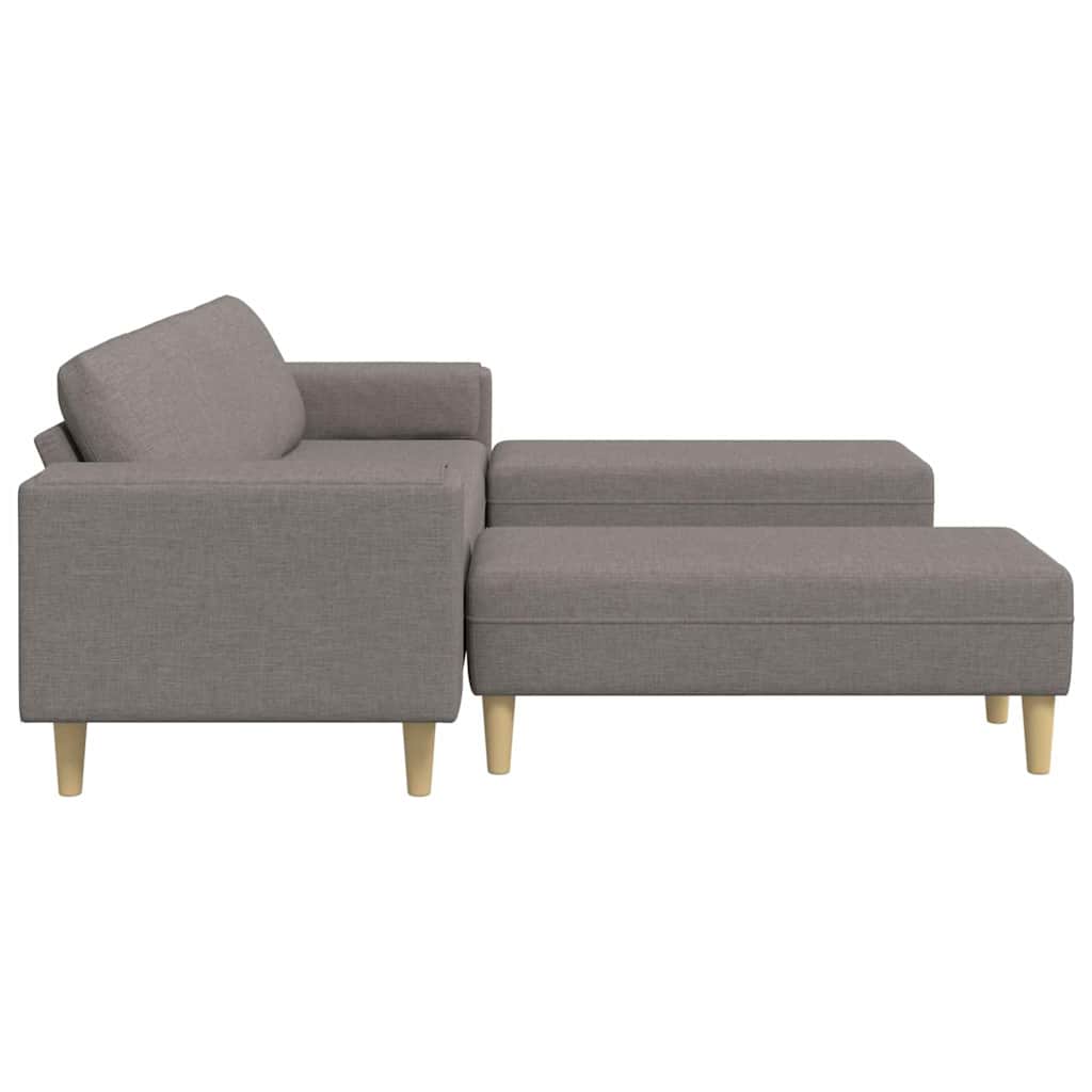 Sofa Set Taupe Stoff