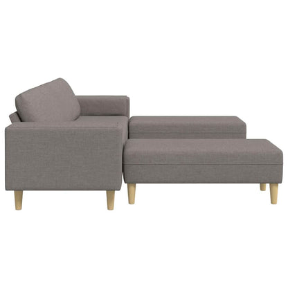 Sofa Set Taupe Stoff