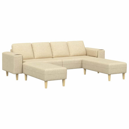 Sofa Set Creme Stoff
