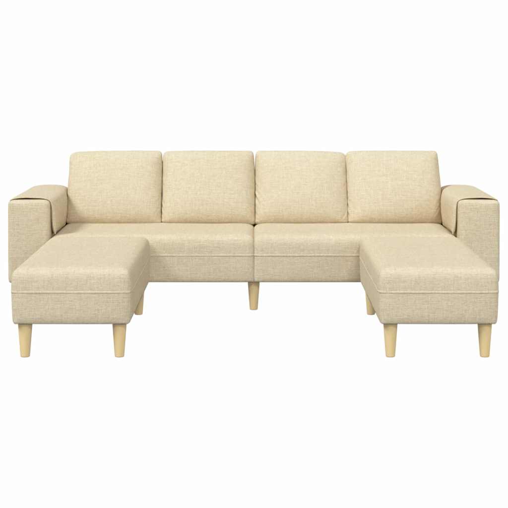 Sofa Set Creme Stoff