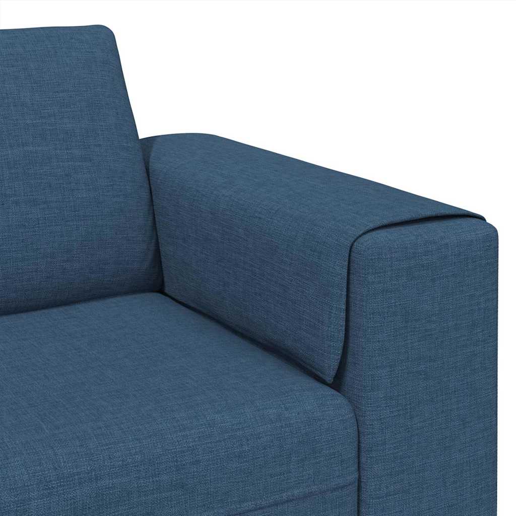 Sofa Set Blau Stoff