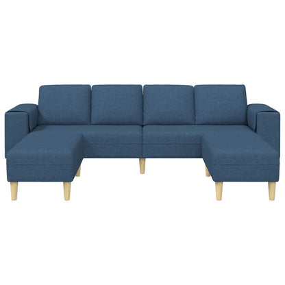 Sofa Set Blau Stoff