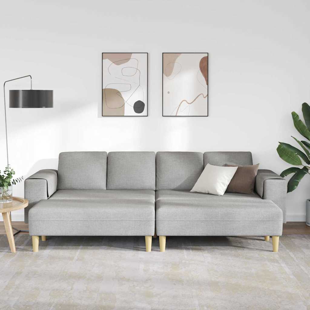 Sofa Set Wolkengrau Stoff