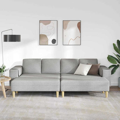 Sofa Set Wolkengrau Stoff