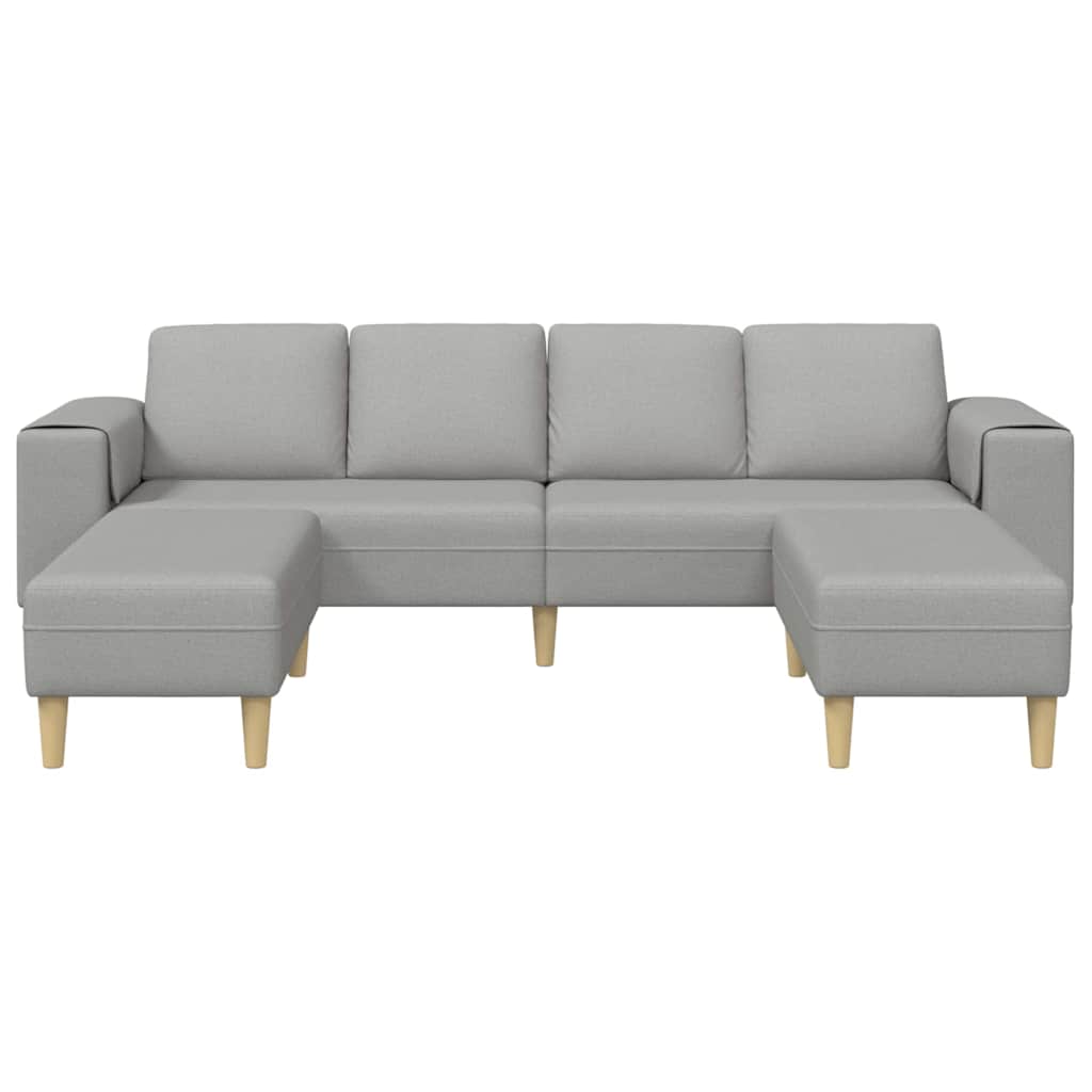 Sofa Set Wolkengrau Stoff