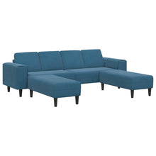 Sofa Set Blau Samt