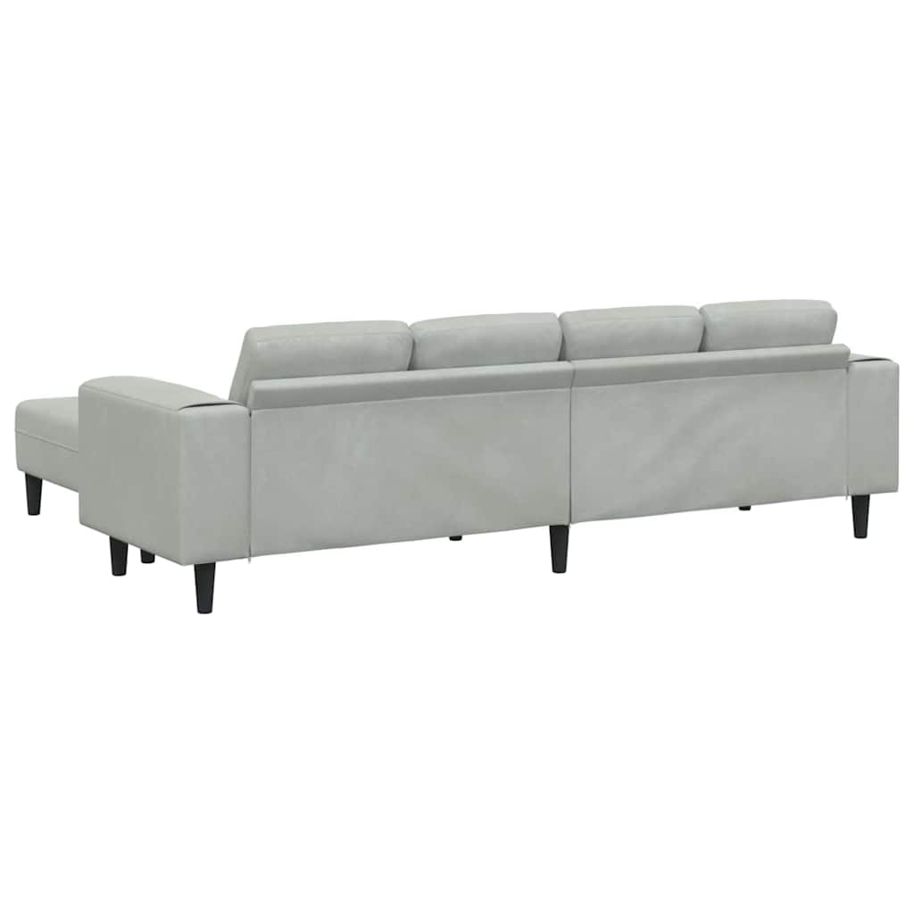 Sofa Set Hellgrau Samt
