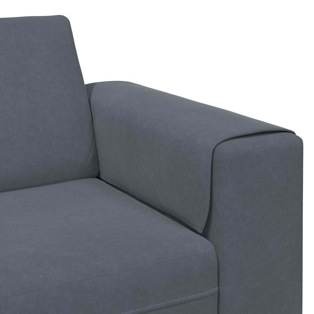 Sofa Set Dunkelgrau Samt