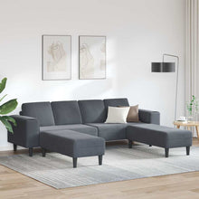 Sofa Set Dunkelgrau Samt