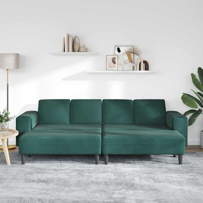 Sofa Set Dunkelgrün Samt