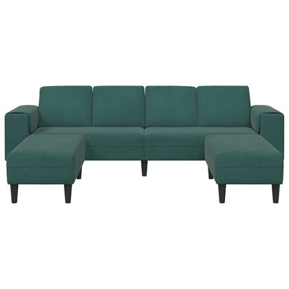 Sofa Set Dunkelgrün Samt