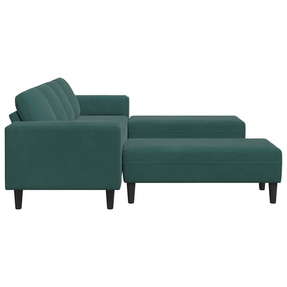 Sofa Set Dunkelgrün Samt