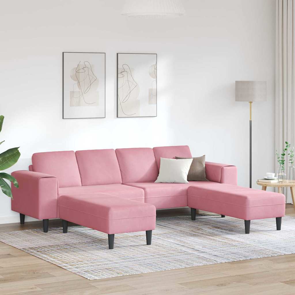 Sofa Set Rosa Samt