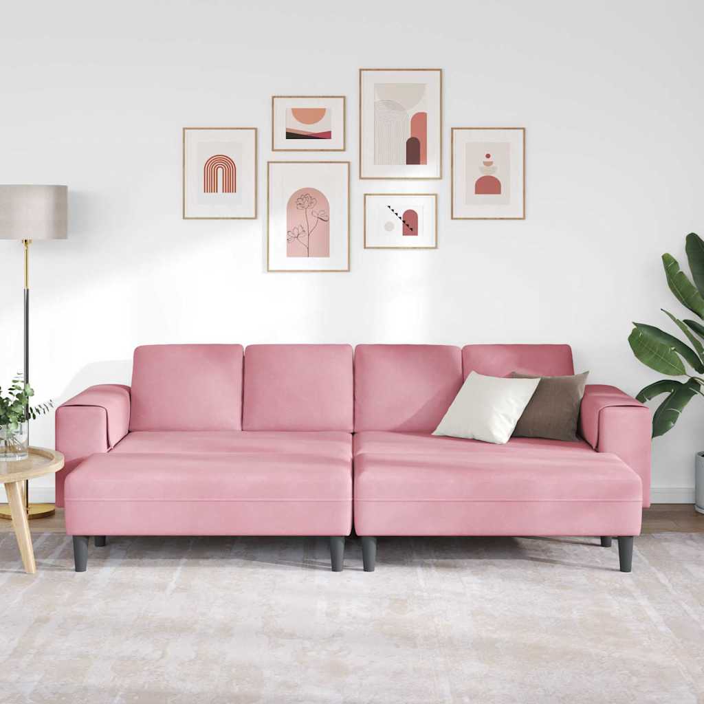 Sofa Set Rosa Samt