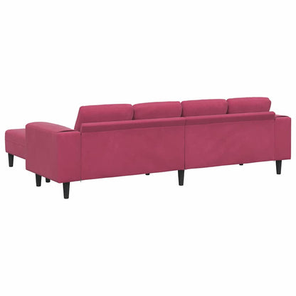 Sofa Set Weinrot Samt