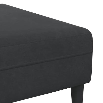 Sofa Set Schwarz Samt