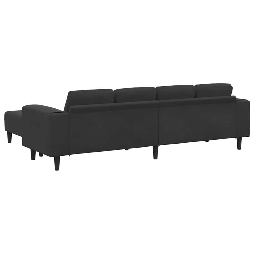 Sofa Set Schwarz Samt