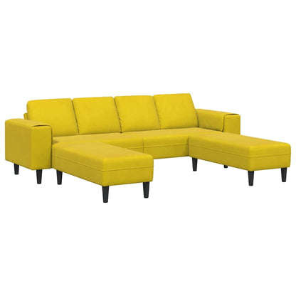 Sofa Set Gelb Samt