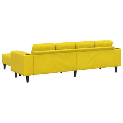 Sofa Set Gelb Samt