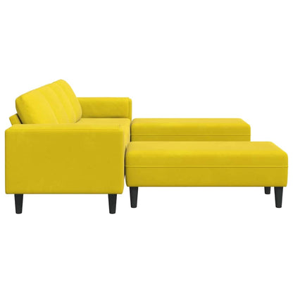 Sofa Set Gelb Samt