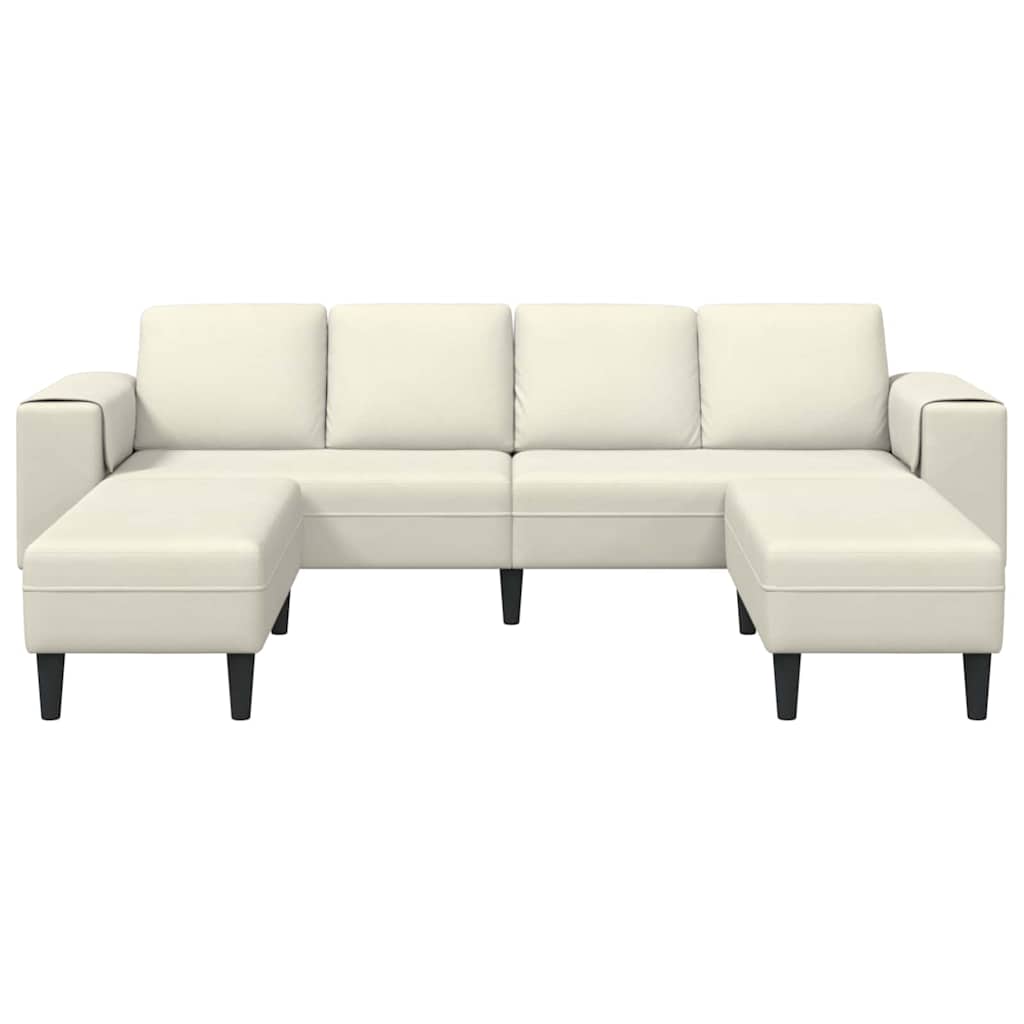 Sofa Set Creme Samt