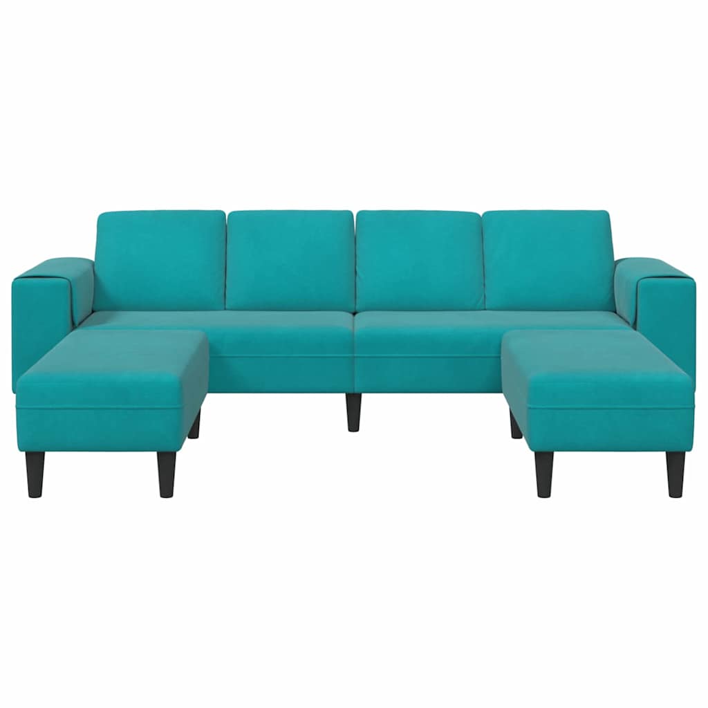 Sofa Set Türkis Samt