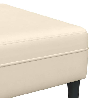 Stoffsofa mit Kissen Creme 208 cm Cordstoff