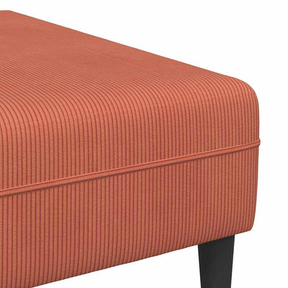 Stoffsofa mit Kissen Rot-Orange 208 cm Cordstoff
