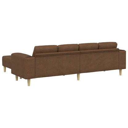 Sofa Set Braun Faux Wildleder