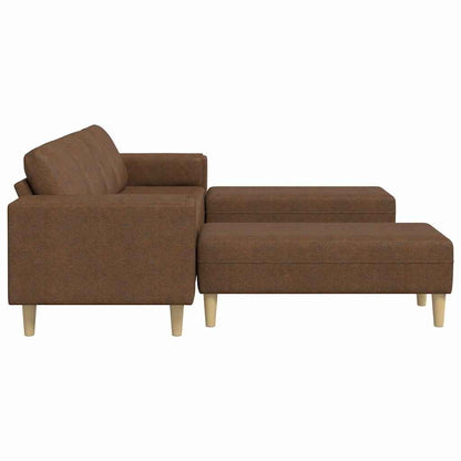Sofa Set Braun Faux Wildleder