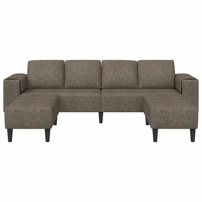 Sofa Set Dunkelgrau Faux Wildleder