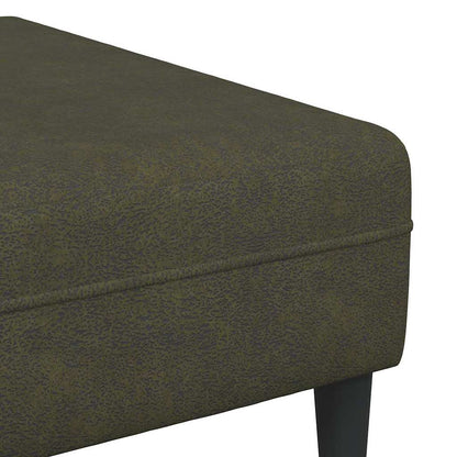 Sofa Set Armeegrün Faux Wildleder Armee Braun mit Ottomane