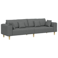 Stoffsofa mit Kissen Dunkelgrau 208 cm Stoff