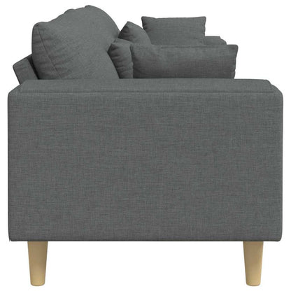 Stoffsofa mit Kissen Dunkelgrau 208 cm Stoff