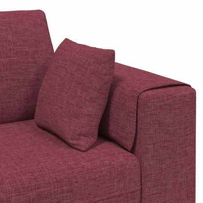 Stoffsofa mit Kissen Weinrot 208 cm Stoff
