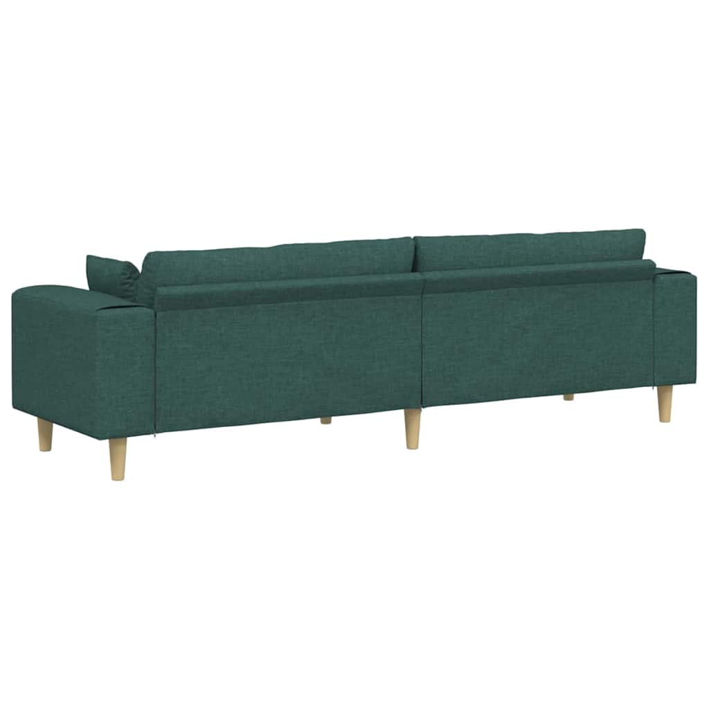 Stoffsofa mit Kissen Dunkelgrün 208 cm Stoff