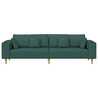 Stoffsofa mit Kissen Dunkelgrün 208 cm Stoff