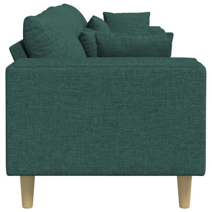 Stoffsofa mit Kissen Dunkelgrün 208 cm Stoff