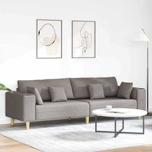 Stoffsofa mit Kissen Taupe 208 cm Stoff