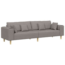Stoffsofa mit Kissen Taupe 208 cm Stoff
