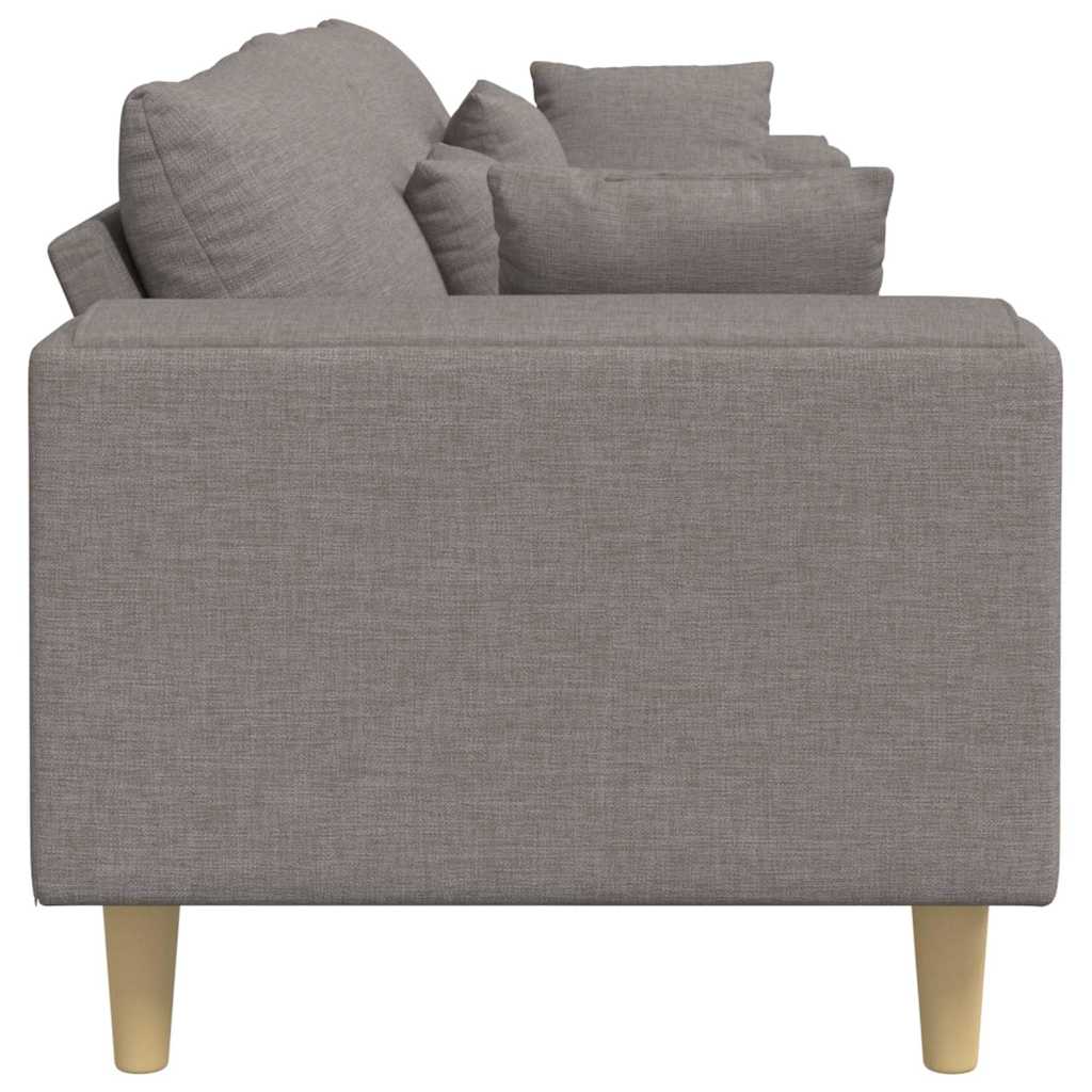 Stoffsofa mit Kissen Taupe 208 cm Stoff