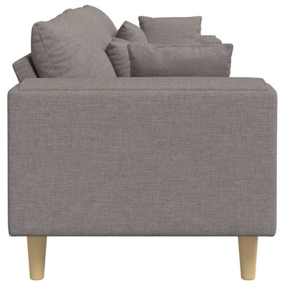 Stoffsofa mit Kissen Taupe 208 cm Stoff