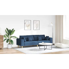Stoffsofa mit Kissen Blau 208 cm Stoff