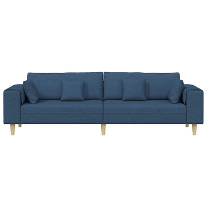 Stoffsofa mit Kissen Blau 208 cm Stoff