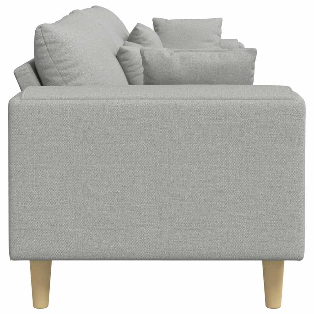 Stoffsofa mit Kissen Wolken-Grau 208 cm Stoff